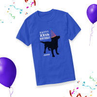 Funny Black Lab Dog Custom Age and Name Birthday