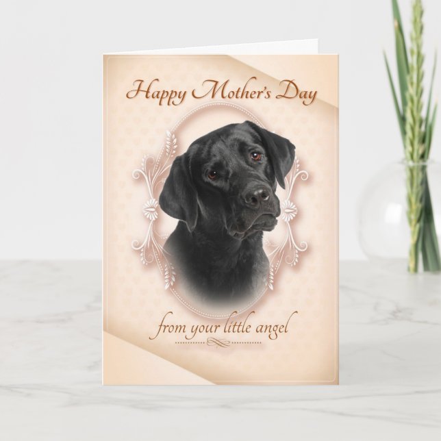 Funny Black Lab Mother's Day Card (Front)