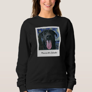 Funny Black Lab Pet Personalized Photo and Text Sweatshirt