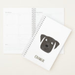 Funny Black Labrador Retriever Dog Personalized Planner<br><div class="desc">Cute Black Labrador Retriever dog watercolor painting,  perfect for dog lovers.
Personalize it by changing or removing the name.</div>