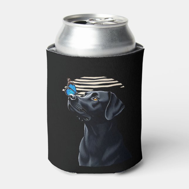 Funny Black Labrador Retriever Lab Dog Owner Pet A Can Cooler (Can Front)