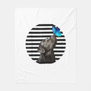 Funny Black Labrador Retriever Lab Dog Owner Pet A Fleece Blanket