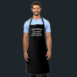 Funny black man myth legend BBQ apron for men<br><div class="desc">Funny black man myth legend BBQ apron for men. Personalized cooking aprons in any color for guys. Cool typography design. Add your own name or humorous quote. Create your own unique Birthday party gift for coach, dad, father, husband, friend, grandpa, grandfather, kids, boss, co worker, chef, cook, colleague, son, brother...</div>