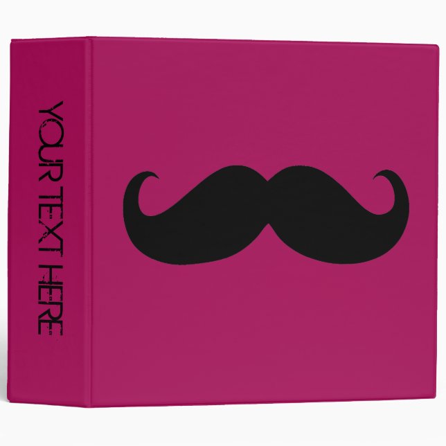 Funny Black Moustache 27 Binder (Front/Spine)