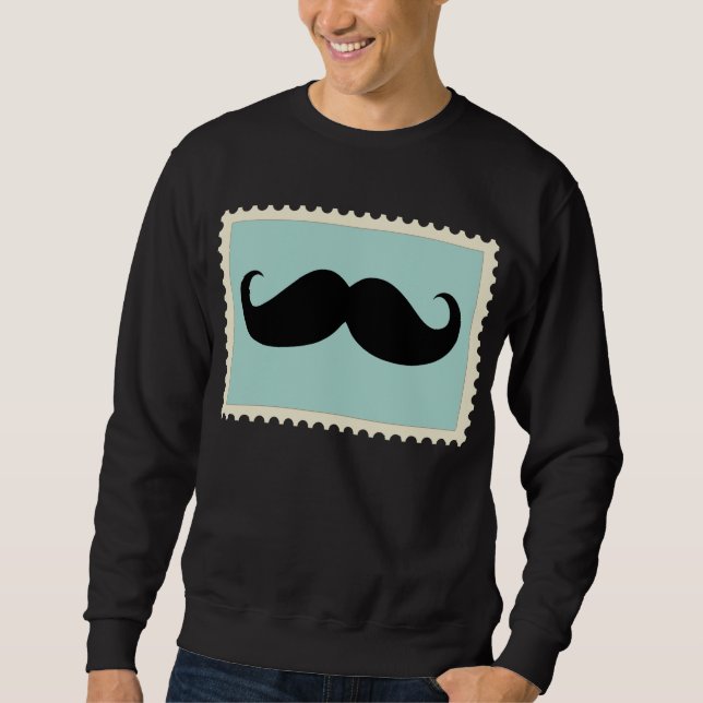 Funny Black Moustache 2 Sweatshirt (Front)