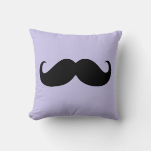 Funny Black Moustache 3 Throw Pillow