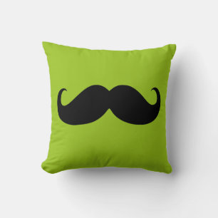 Funny Black Moustache 6 Throw Pillow