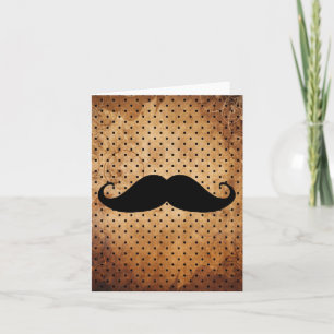 Funny Black Moustache Card