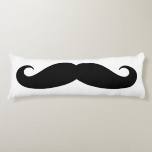 Funny black moustache custom bedroom bed decor body pillow