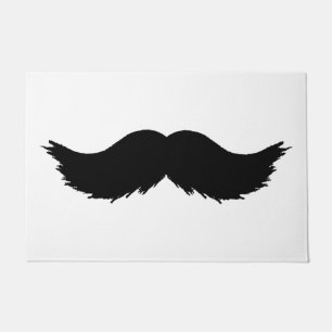 Funny Black Moustache Doormat
