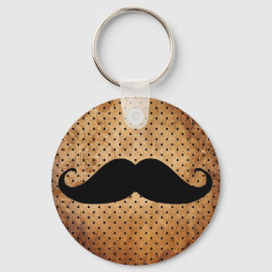 Funny Black Moustache Keychain
