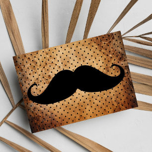 Funny Black Moustache Postcard