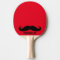 Funny black moustache table tennis ping pong paddl
