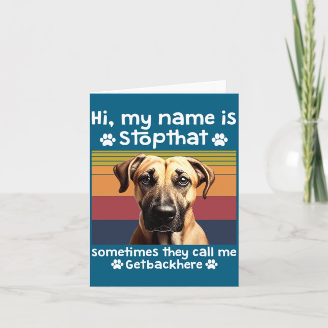 Funny Black Mouth Cur Dog Saying  Card (Front)