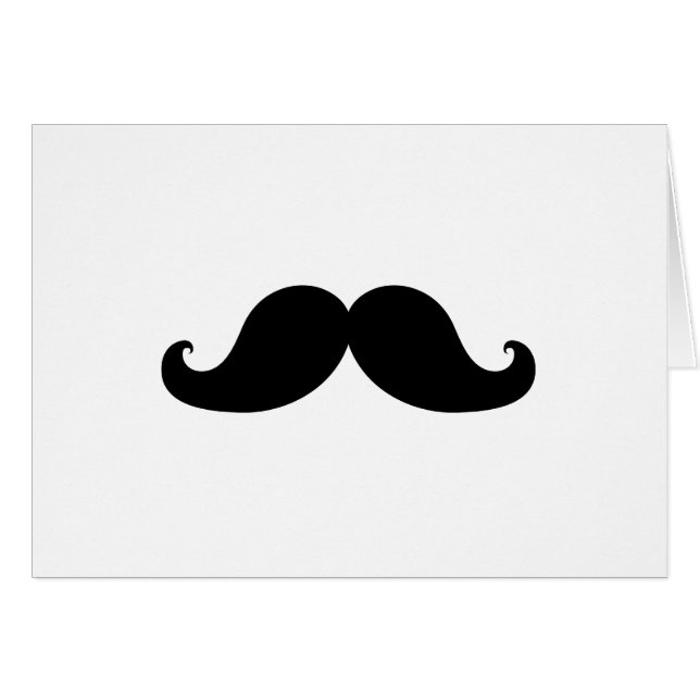 Funny Black Mustache Humor (Front Horizontal)