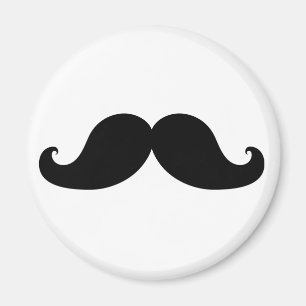 Funny Black Mustache Humor Magnet