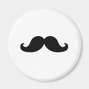 Funny Black Mustache Humor Magnet