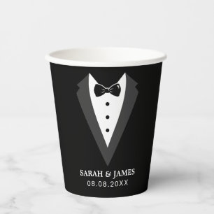 Funny Black Personalized Groomsmen Paper cup