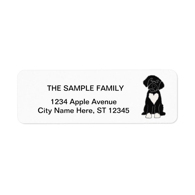 Funny Black Portuguese Water Dog (Front)