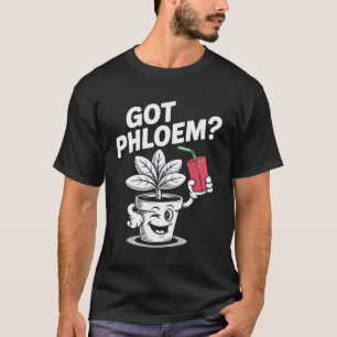 Funny Black Retro Plant Phloem Winking T-Shirt