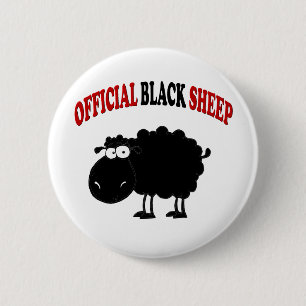 Funny black sheep 2 inch round button