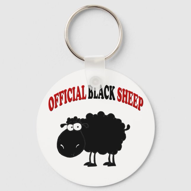 Funny black sheep keychain (Front)