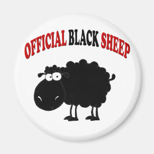 Funny black sheep magnet