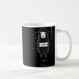 Funny Black Sheep Mugshot Lost But Found Humor Fun Coffee Mug