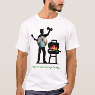 Funny Black Silhouette Grill Dad Fitness Photo T-Shirt