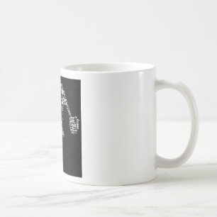 Funny Black White Merry Christmas Santa Typography Coffee Mug