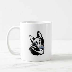Funny Black White Schipperke Mug