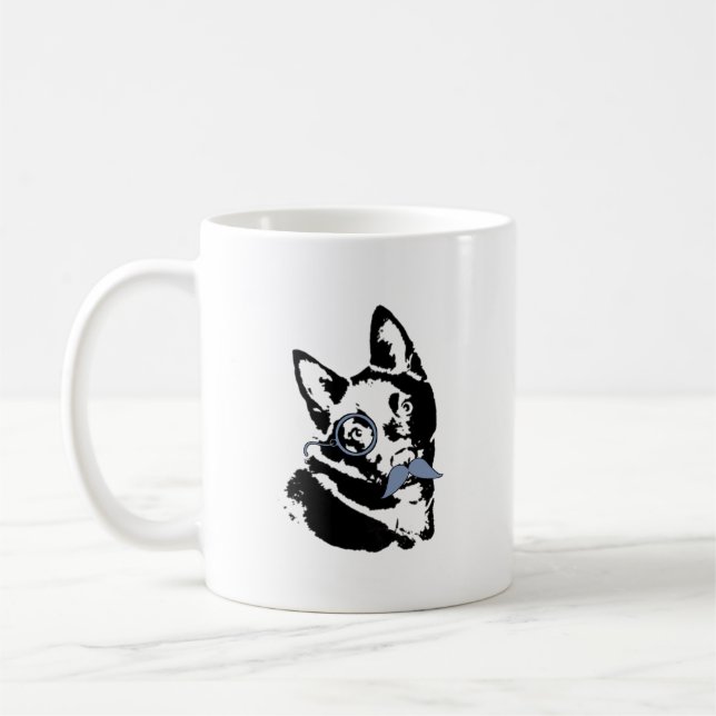 Funny Black White Schipperke Mug (Left)
