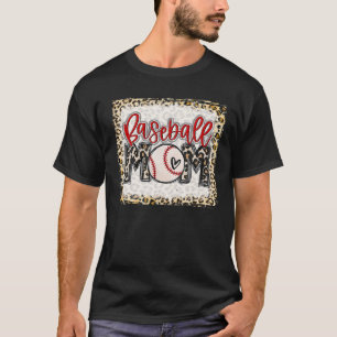 Funny Bleached Baseball Mom Game Day Baseball Seas T-Shirt