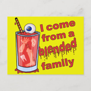 Funny Blended Family Pun Postcard