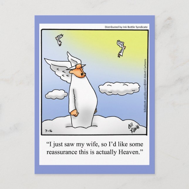 Funny Blessings & Faith Humour Postcard (Front)