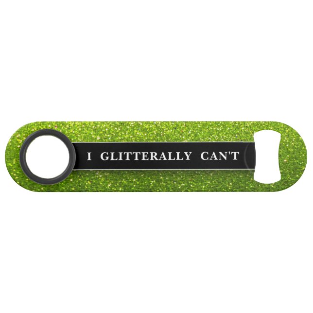 Funny Bling Drinking Chartreuse Glitter Sparkles Bar Key (Front (Horizontal))