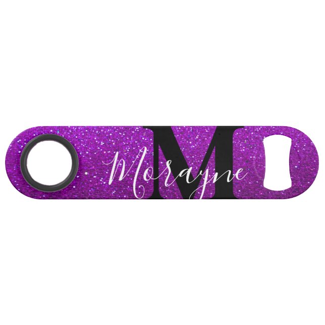 Funny Bling Drinking Purple Glitter Sparkles Bar Key (Back Horizontal)