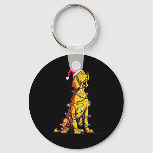 Funny Bloodhound Christmas Graphics Dog Lights Lov Keychain