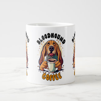 Funny Bloodhound dog drinking coffee Specialty Mug