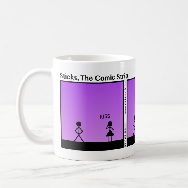 Funny Blow a Kiss Stickman Mug - 111 (Left)