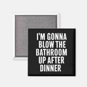 Funny Blow The Bathroom Humour Inappropriate Magnet