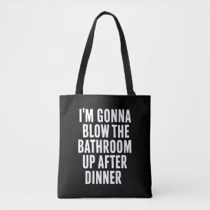 Funny Blow The Bathroom Humour Inappropriate Tote Bag