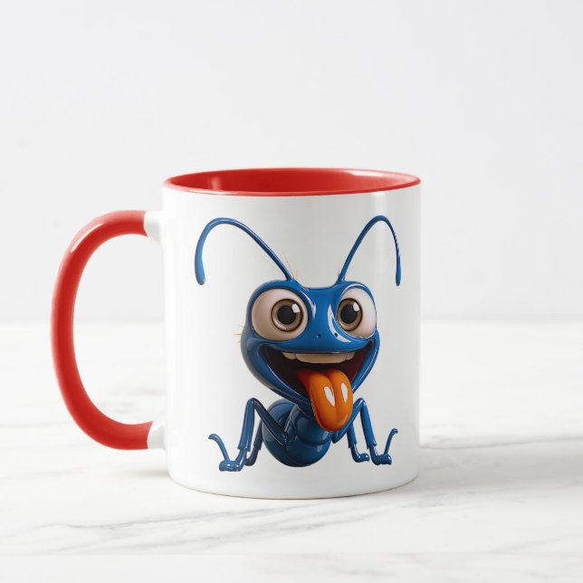 Funny Blue Ant  Mug (Left)