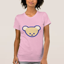 Funny Blue Beige Teddy Bear Cute Cartoon Art