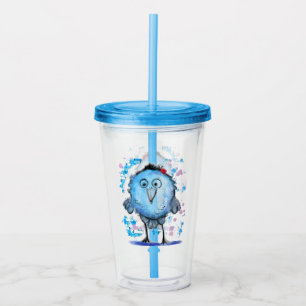 Funny Blue Bird Acrylic Tumbler