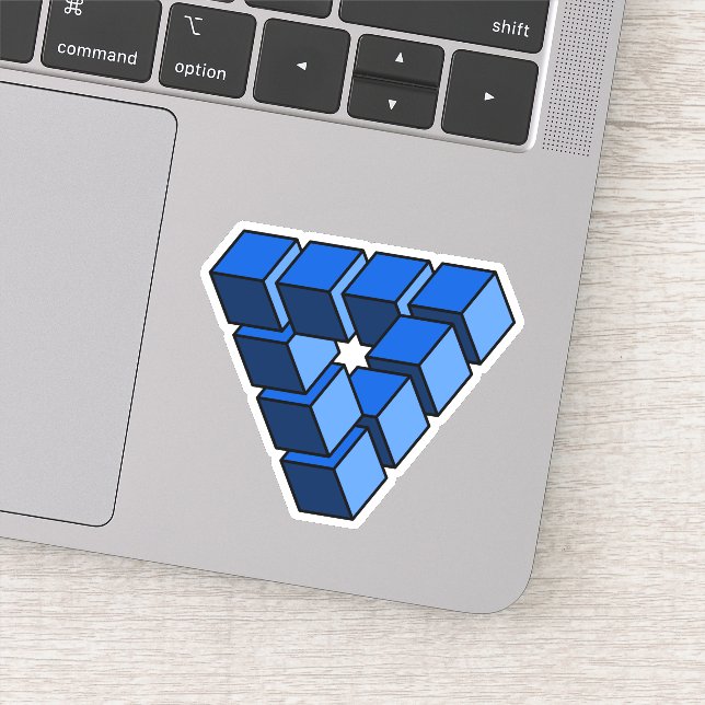 Funny Blue Black Toy Blocks Triangle Art (Detail)