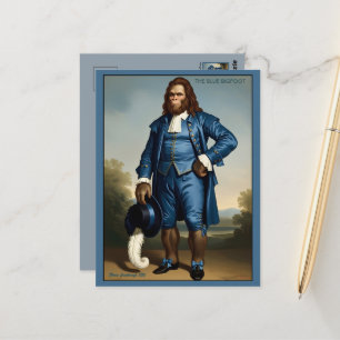 Funny Blue Boy Parody Postcard