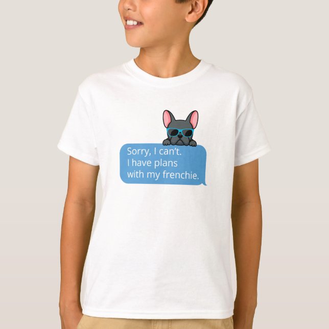 Funny Blue Bulldog T-shirt (Devant)