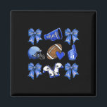 Funny Blue Cheer Coquette Football Mom Women Girls Magnet<br><div class="desc">Funny Blue Cheer Coquette Football Mom Women Girls</div>