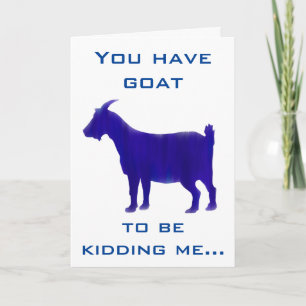 Funny Blue Chèvre Bonne carte d'anniversaire